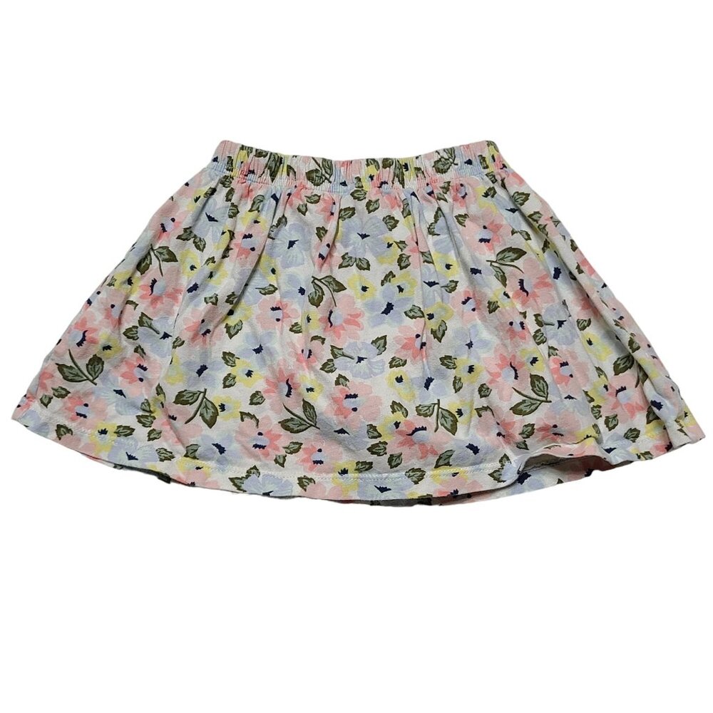 Toddler Girls Floral Skirt With Built-In Shorts Skorts Size 4T